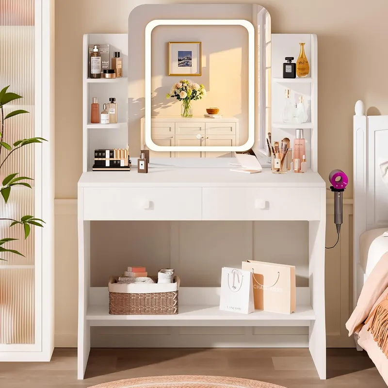 LIVELYGLOW Small Makeup Vanity Desk